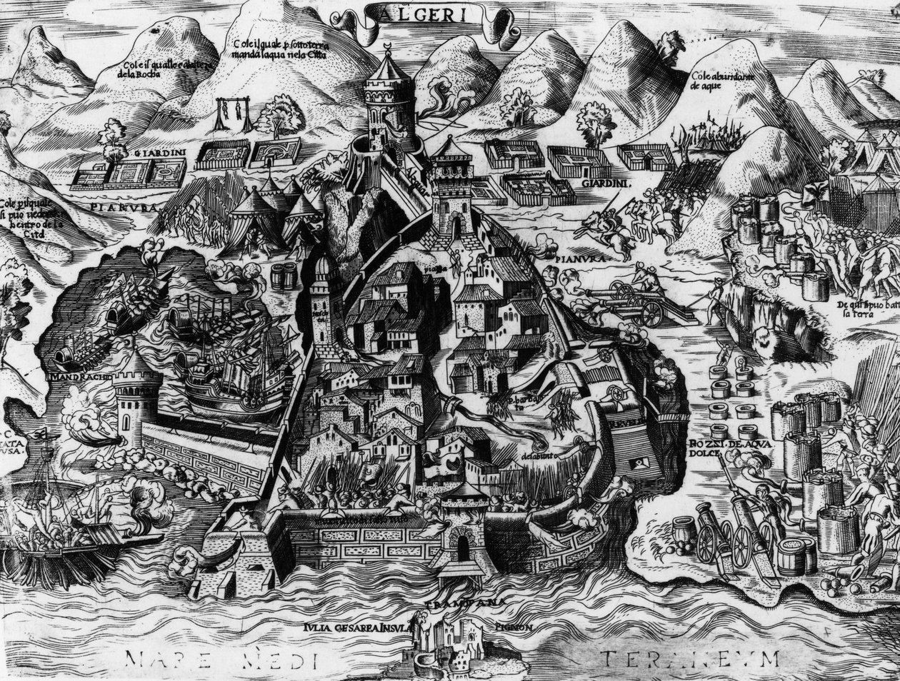 Hiszpańska próba zdobycia Algieru, 1541 autorstwa Spanish School