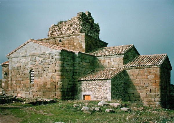 Widok elewacji południowej, zbudowanej ok. 862-930 autorstwa Spanish School