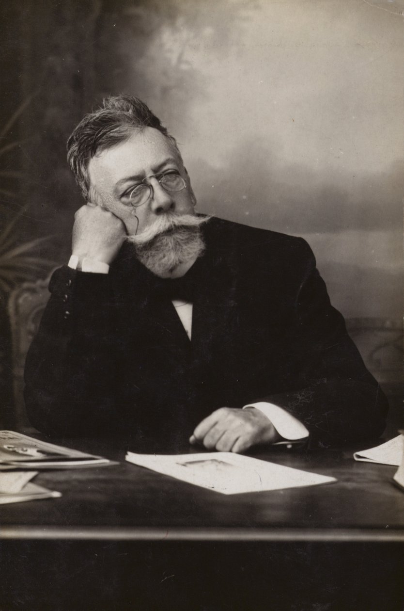 Angel Guimera (1845-1924), hiszpański dramaturg (zdjęcie czarno-białe) autorstwa Spanish Photographer