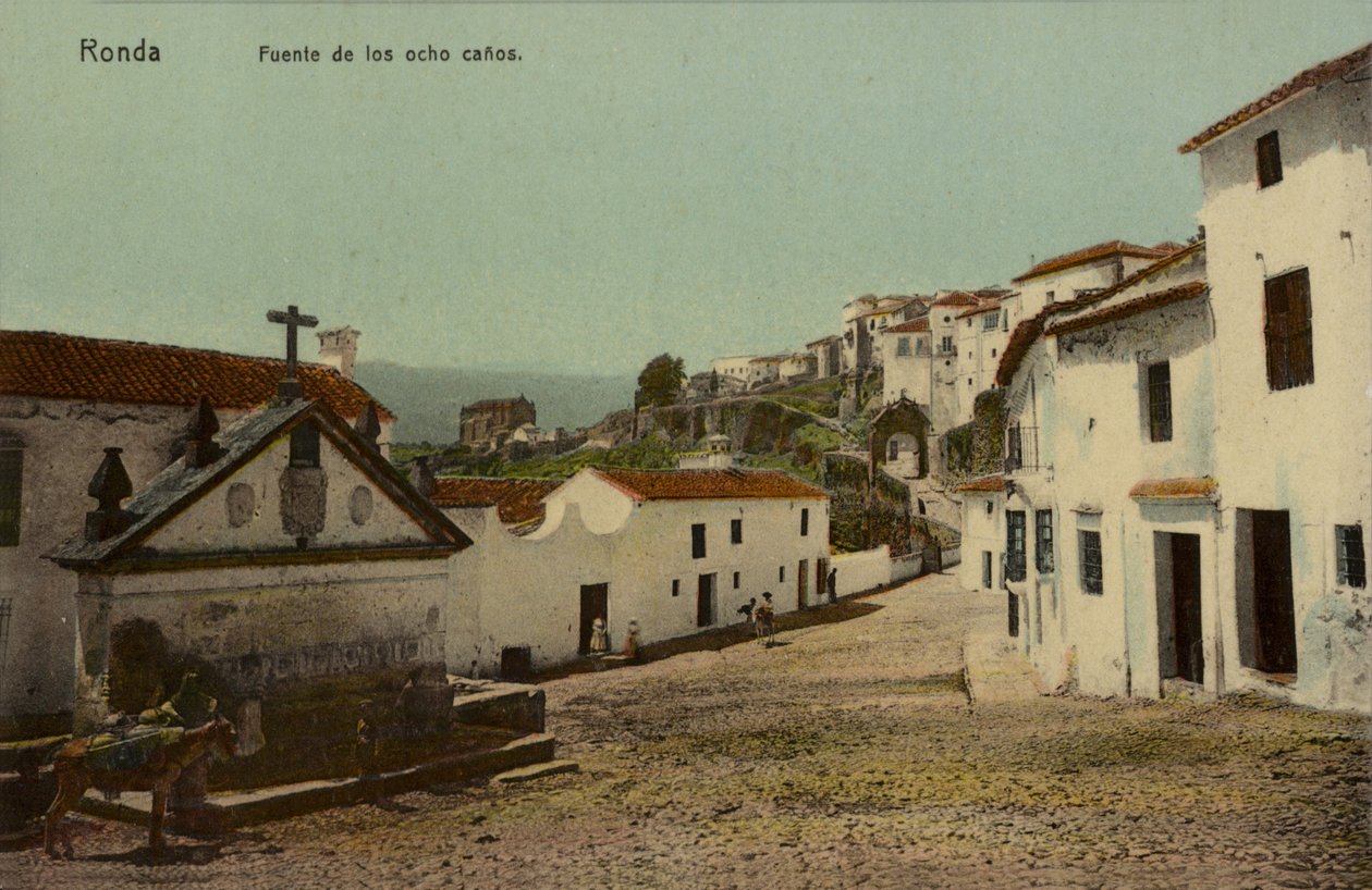 Fontanna Ośmiu Wylewów, Ronda, Hiszpania (zdjęcie kolorowe) autorstwa Spanish Photographer