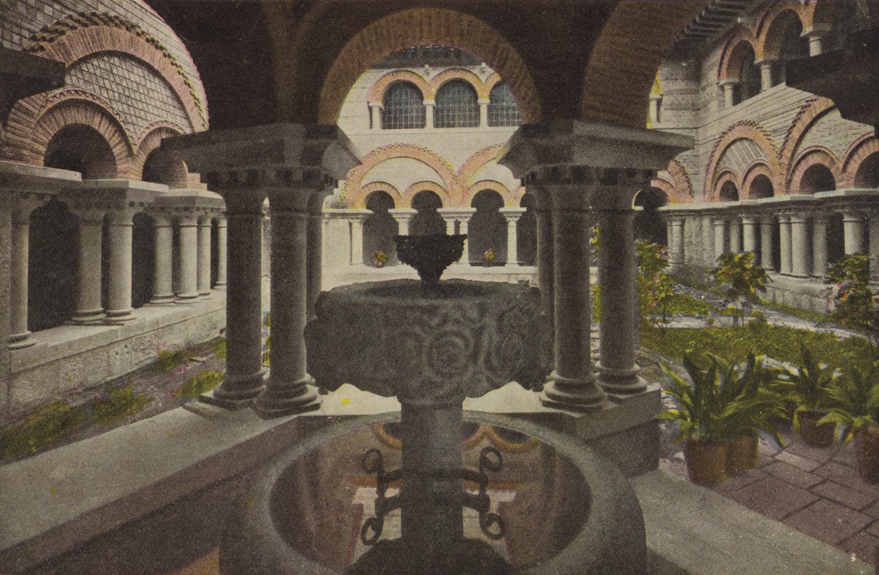 Montserrat: Claustre romanic; Claustro romanico (zdjęcie kolorowe) autorstwa Spanish Photographer