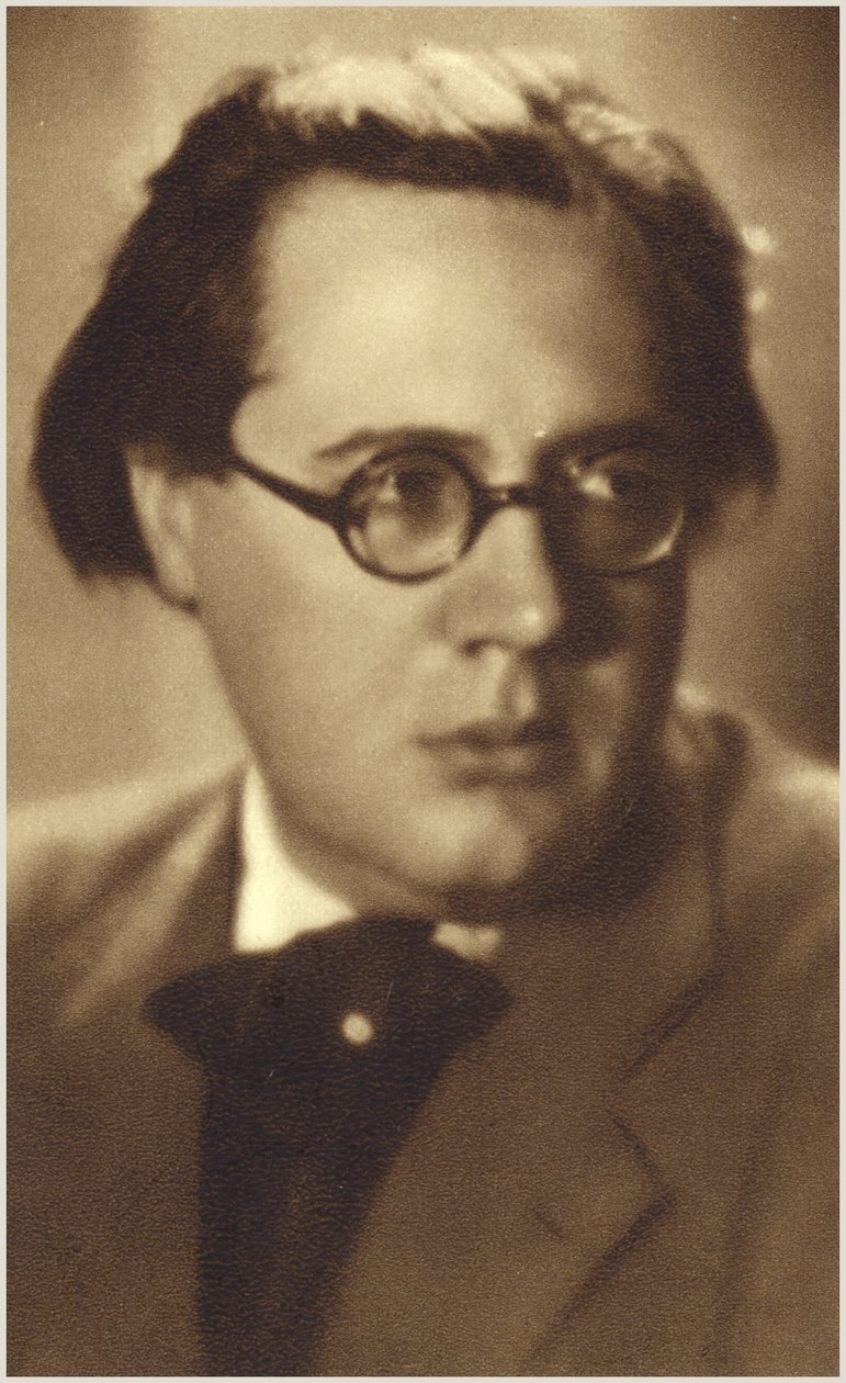 Portret Andresa Segovii (zdjęcie czarno-białe) autorstwa Spanish Photographer