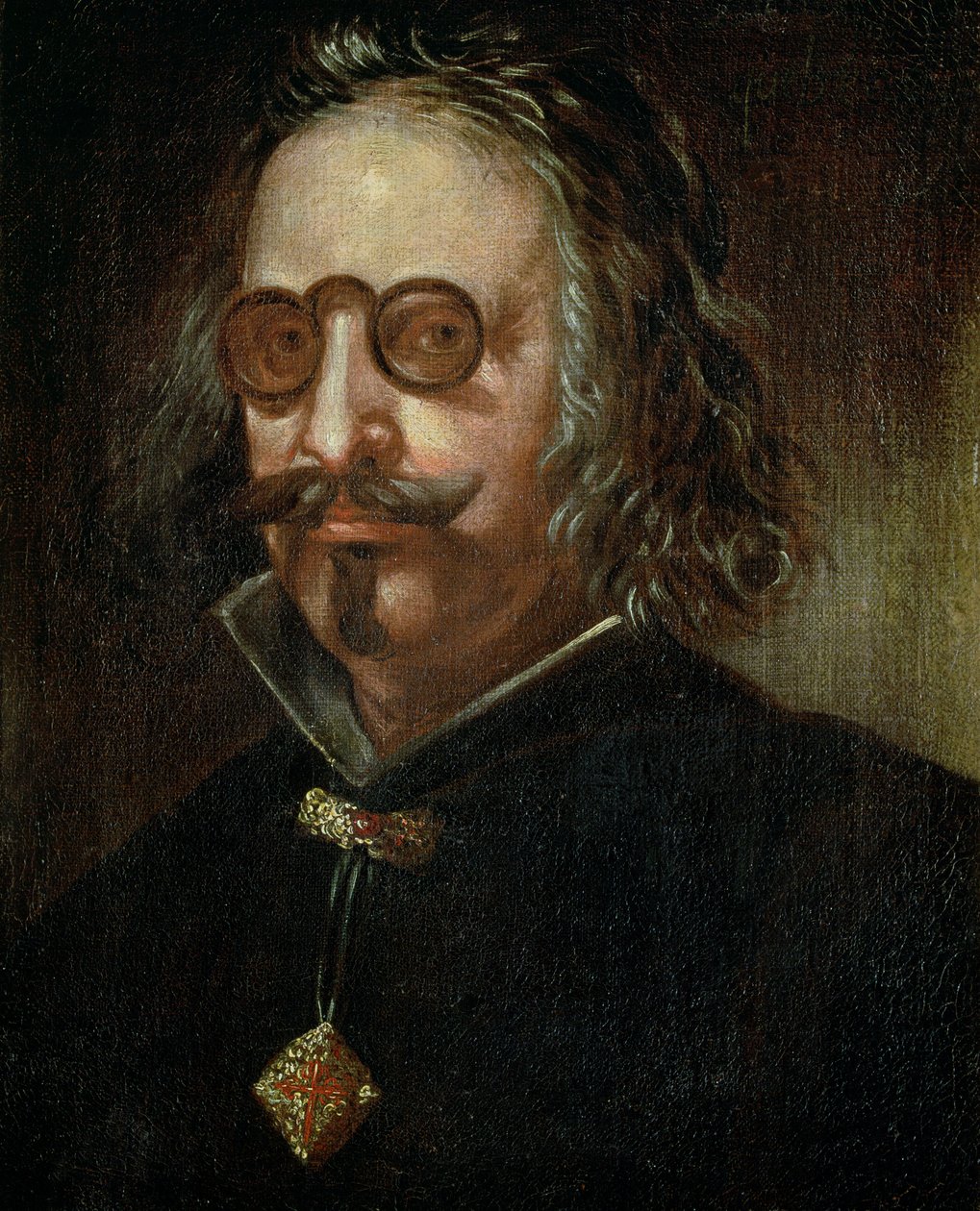 131-0795082 Portret Francisco de Quevedo y Villegas (1580-1645) (olej na płótnie) autorstwa Spanish School