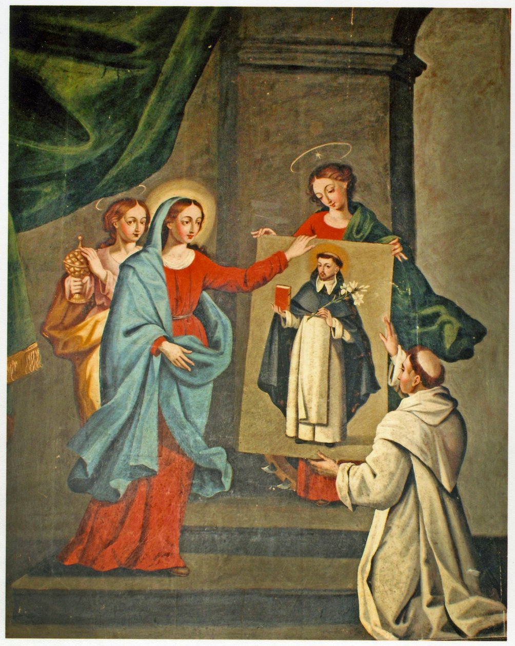 Święty przedstawiający portret św. Dominika Dziewicy Maryi (zob. też 308140) autorstwa Spanish School