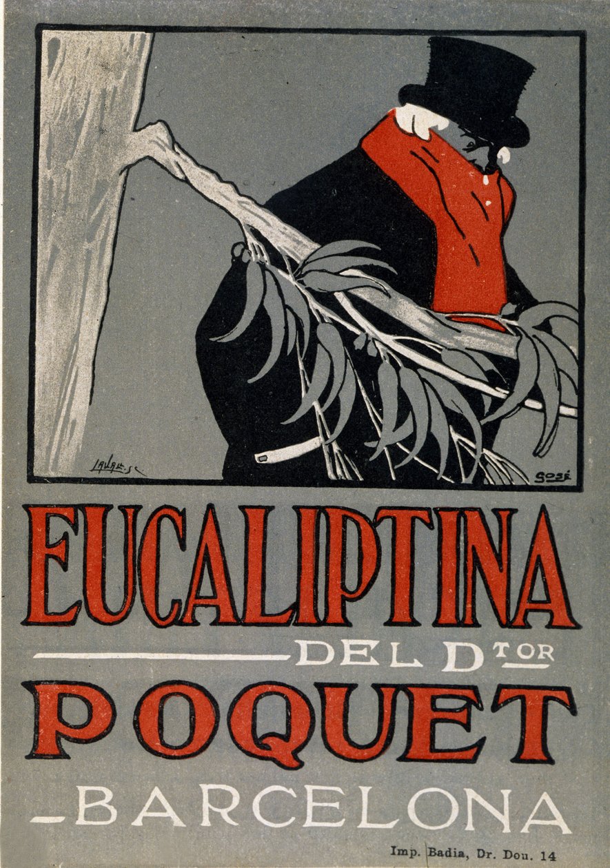 Reklama leku na przeziębienie Eucaliptina, Hiszpania 1924. autorstwa Spanish School