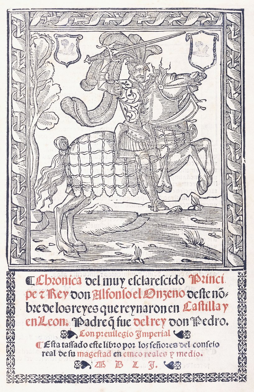 Alfons XI, król Kastylii i Leon, na koniu, 1551 autorstwa Spanish School