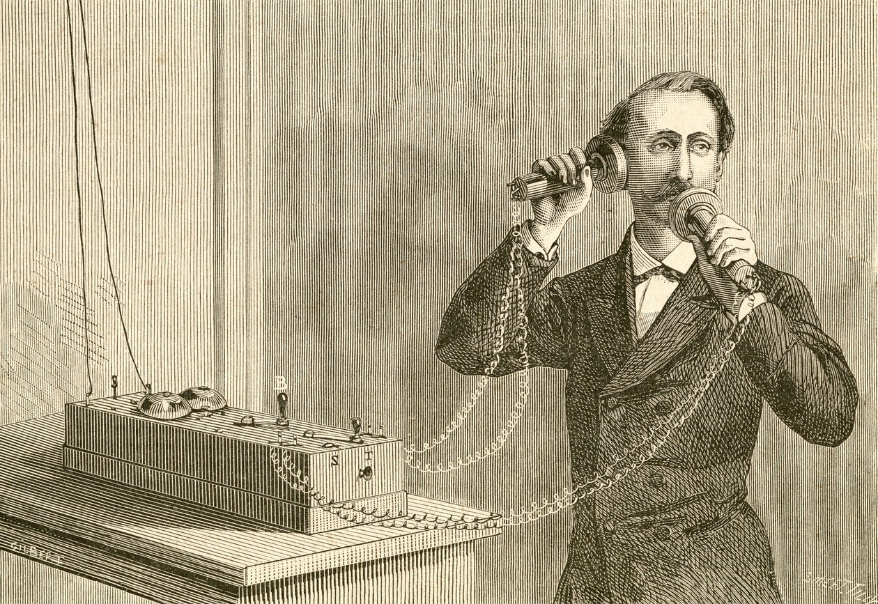 Wczesny telefon. Z El Museo Popular opublikowany Madryt autorstwa Spanish School