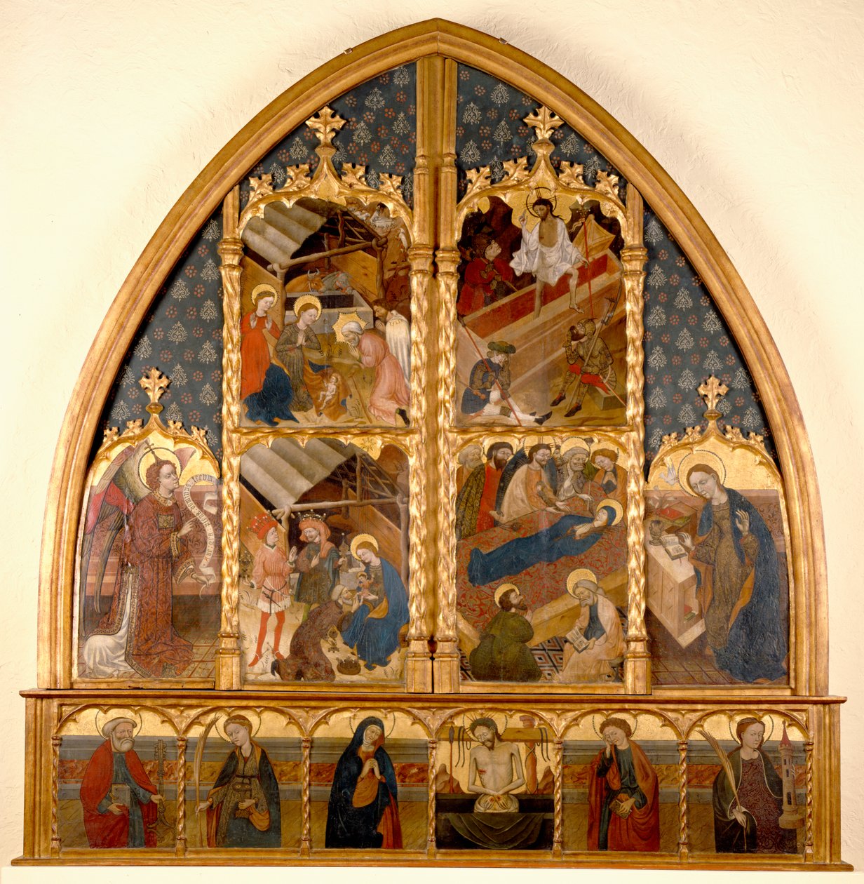 Ołtarz kataloński, 145080 (tempera i płatki złota na desce) autorstwa Spanish School