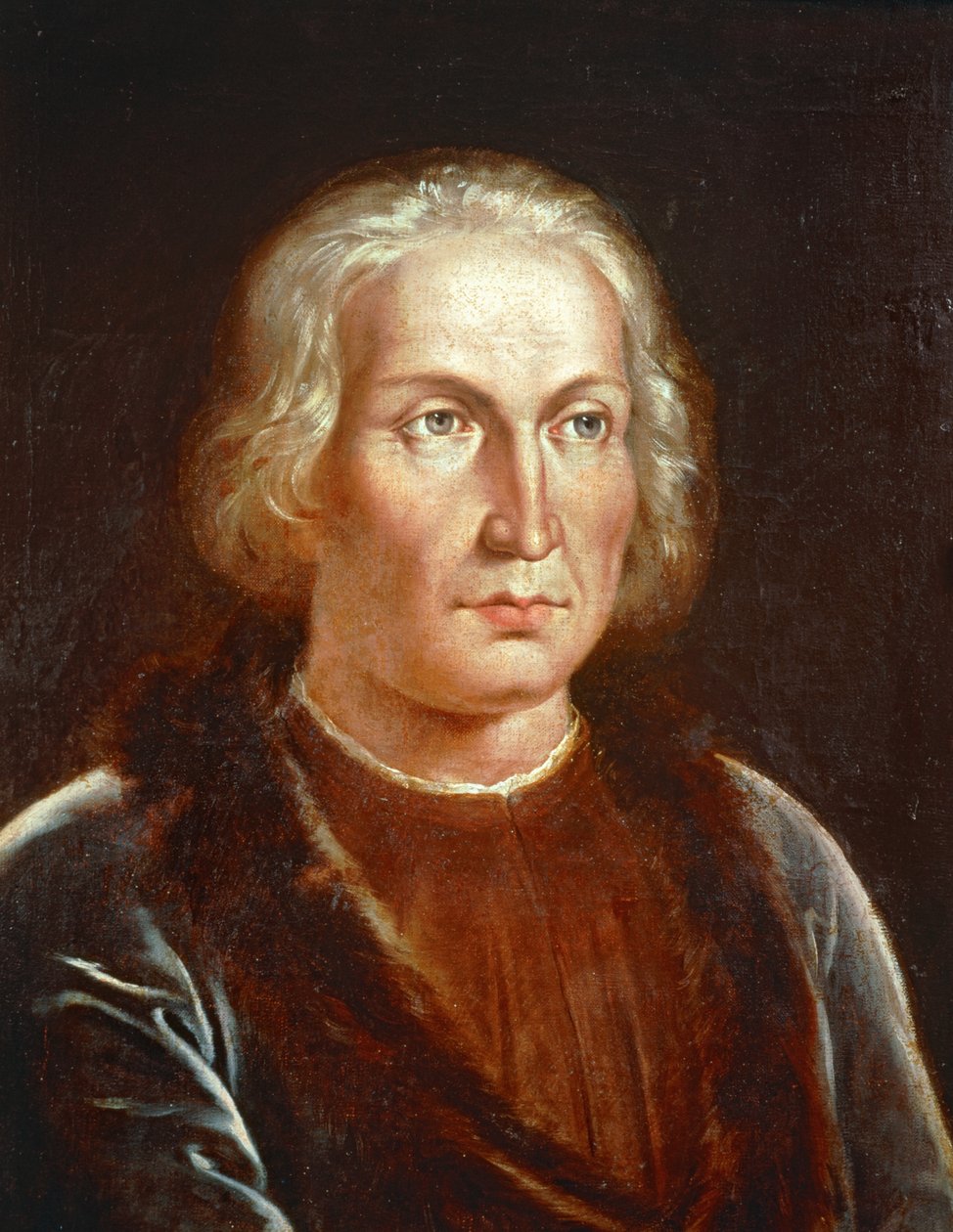 Krzysztof Kolumb, odkrywca ... (obraz na płótnie) autorstwa Spanish School