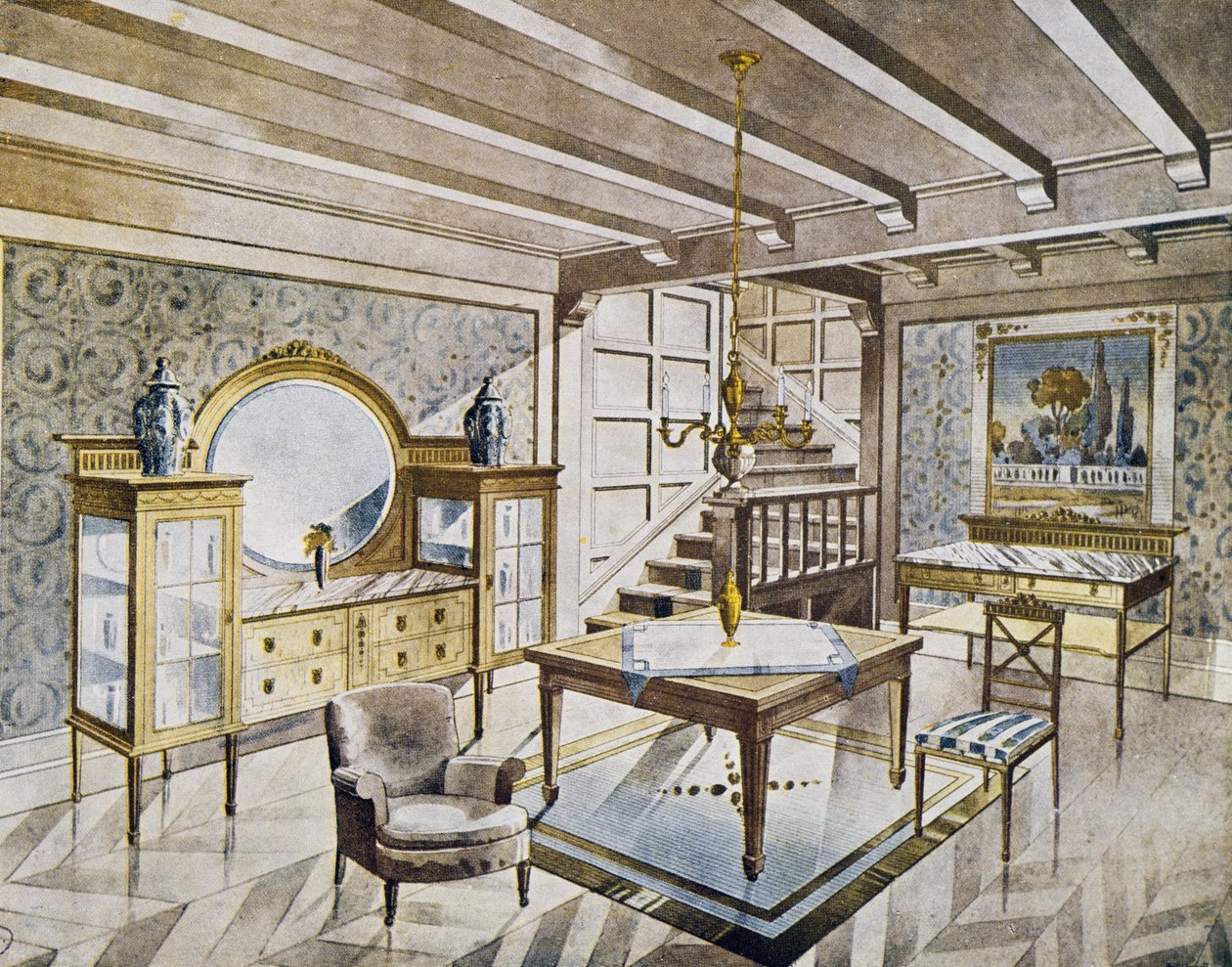 Projekt salonów, ok. 1900, Hiszpania, XX wiek autorstwa Spanish School
