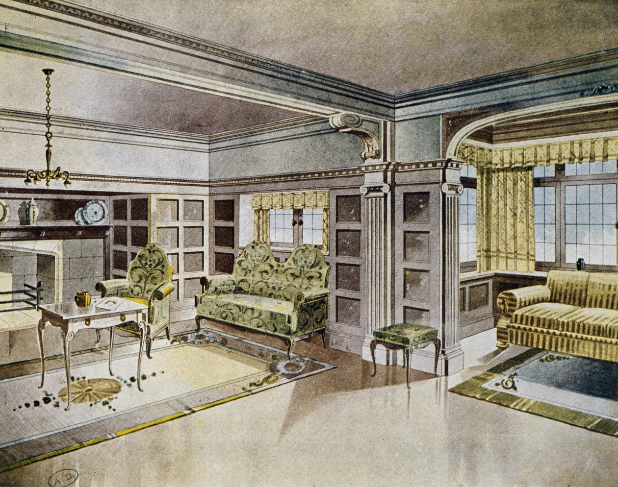 Projekt salonów, ok. 1900, Hiszpania, XX wiek autorstwa Spanish School