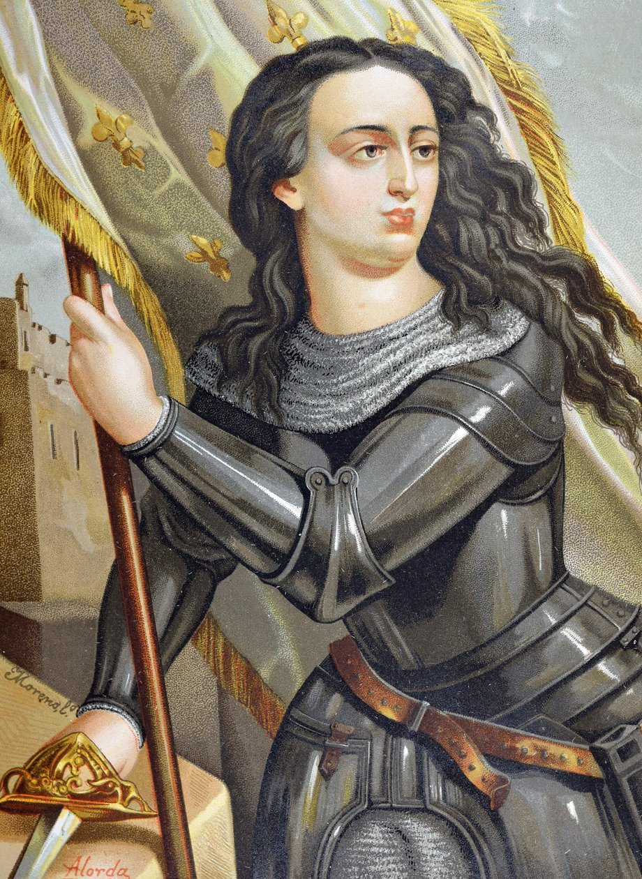 JOANNA Z ARC, Święta (1412-1431). Francuska bohaterka podczas wojny stuletniej. Ilustracja sławnych mężczyzn i kobiet — Juan Landa Seix autorstwa Spanish School