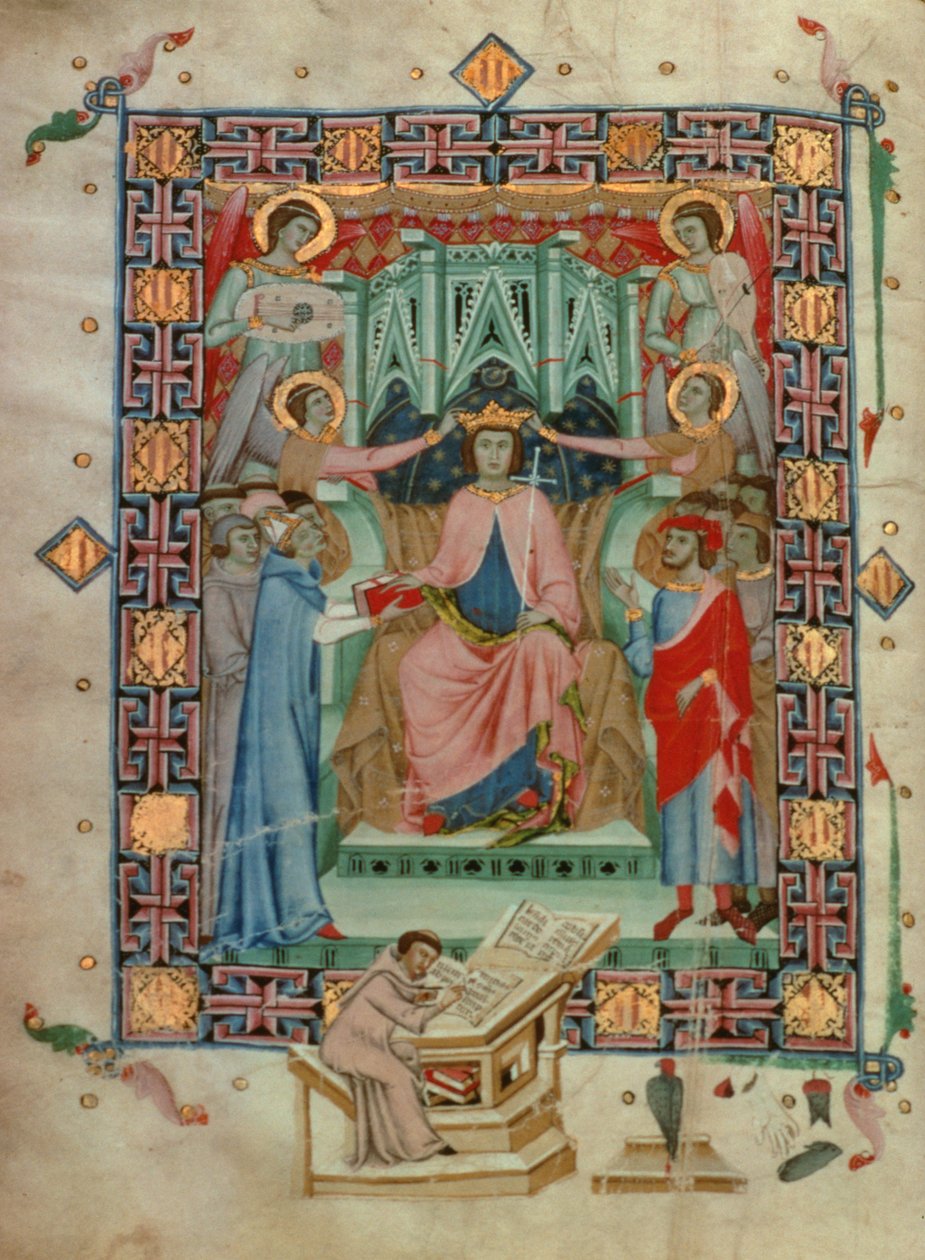 Jaime II z Majorki (1315-49) zaprzysiężony na króla przez Romeu Despoal autorstwa Spanish School
