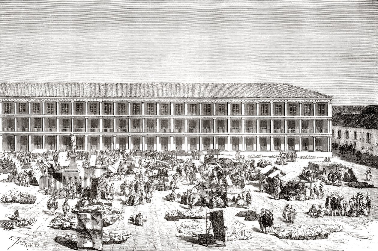 Dom Portali, Plaza de Simon Bolivar, dawniej Plaza de la Constitución, Bogota, Kolumbia autorstwa Spanish School