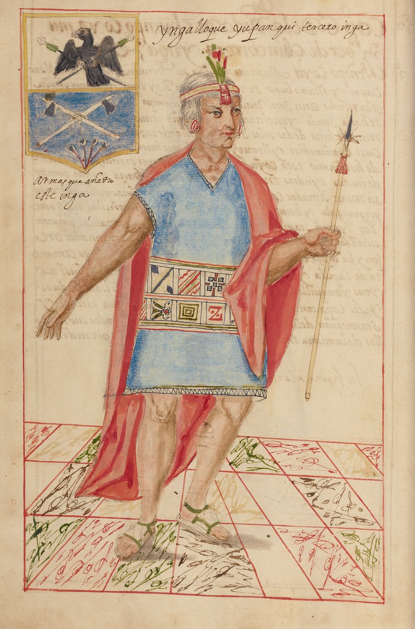 Lloque Yupanqui, 1616 (rękopis) autorstwa Spanish School