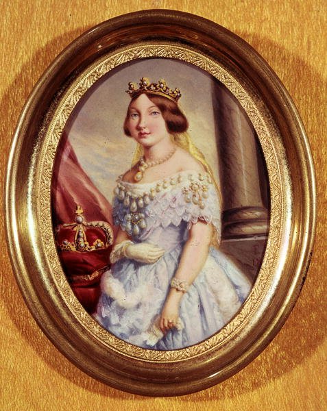 Miniaturowy portret królowej Izabeli II (1830-1904) autorstwa Spanish School