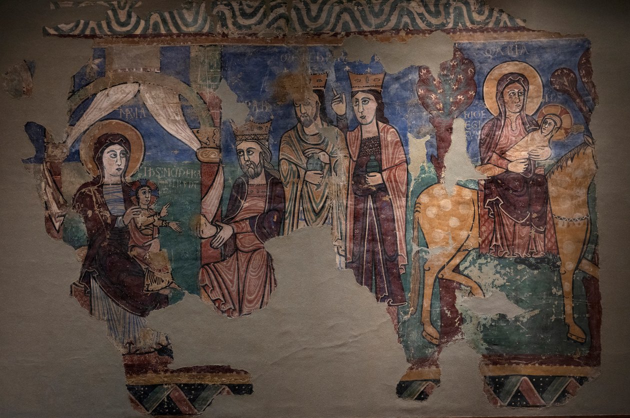 Mural pochodzący z kościoła iglesia de la Asuncion de Mar
