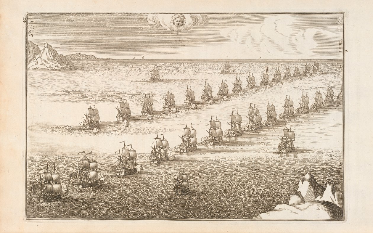 Strona 43 z „Sztuka armii morskich” Paul Hoste, Leon, 1727 autorstwa Spanish School