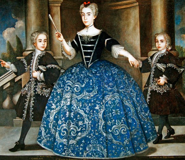 Portret Donny Marii de Montaner y Canglada (olej na płótnie) autorstwa Spanish School
