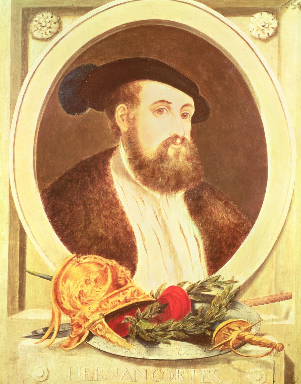 Portret Hernana Cortesa (1485-1547) autorstwa Spanish School