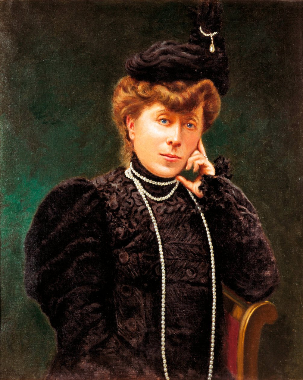 Portret księżnej Marii del Carmen Villahermosa (1815-1905). Anonimowe malowanie. Koniec XIX wieku. autorstwa Spanish School