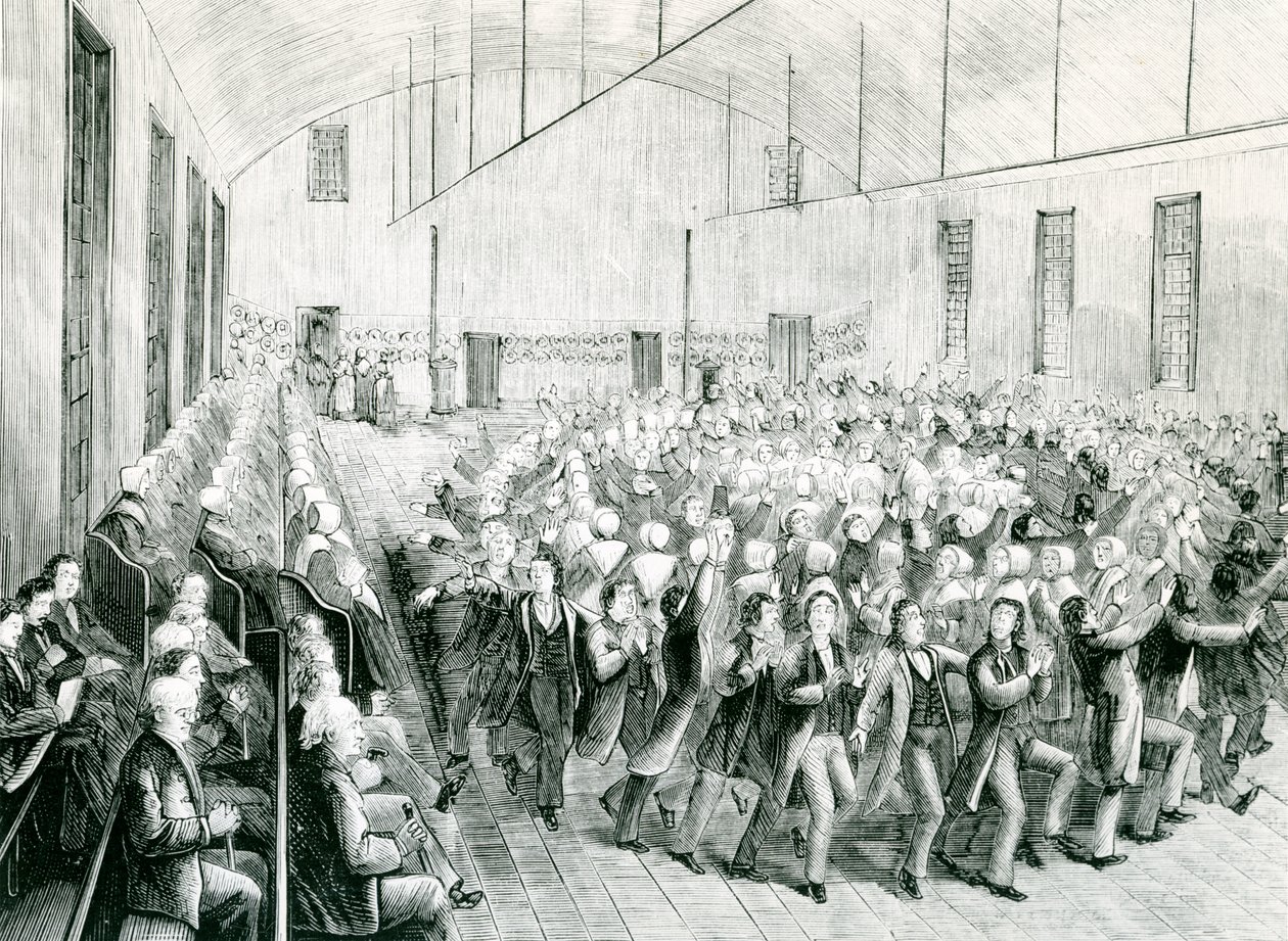 Spotkanie shakerów w Nowym Libanie, Nowy Jork, 1873 autorstwa Spanish School