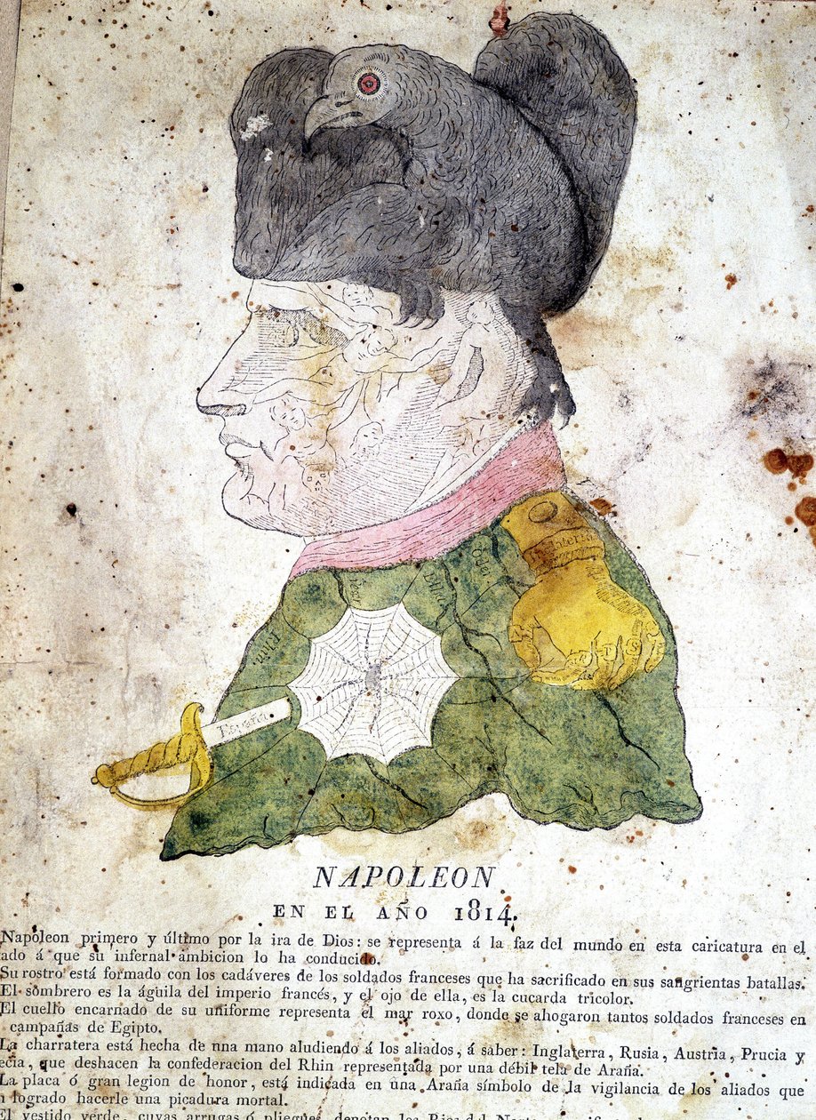 Hiszpańska kreskówka Napoleona 1st autorstwa Spanish School