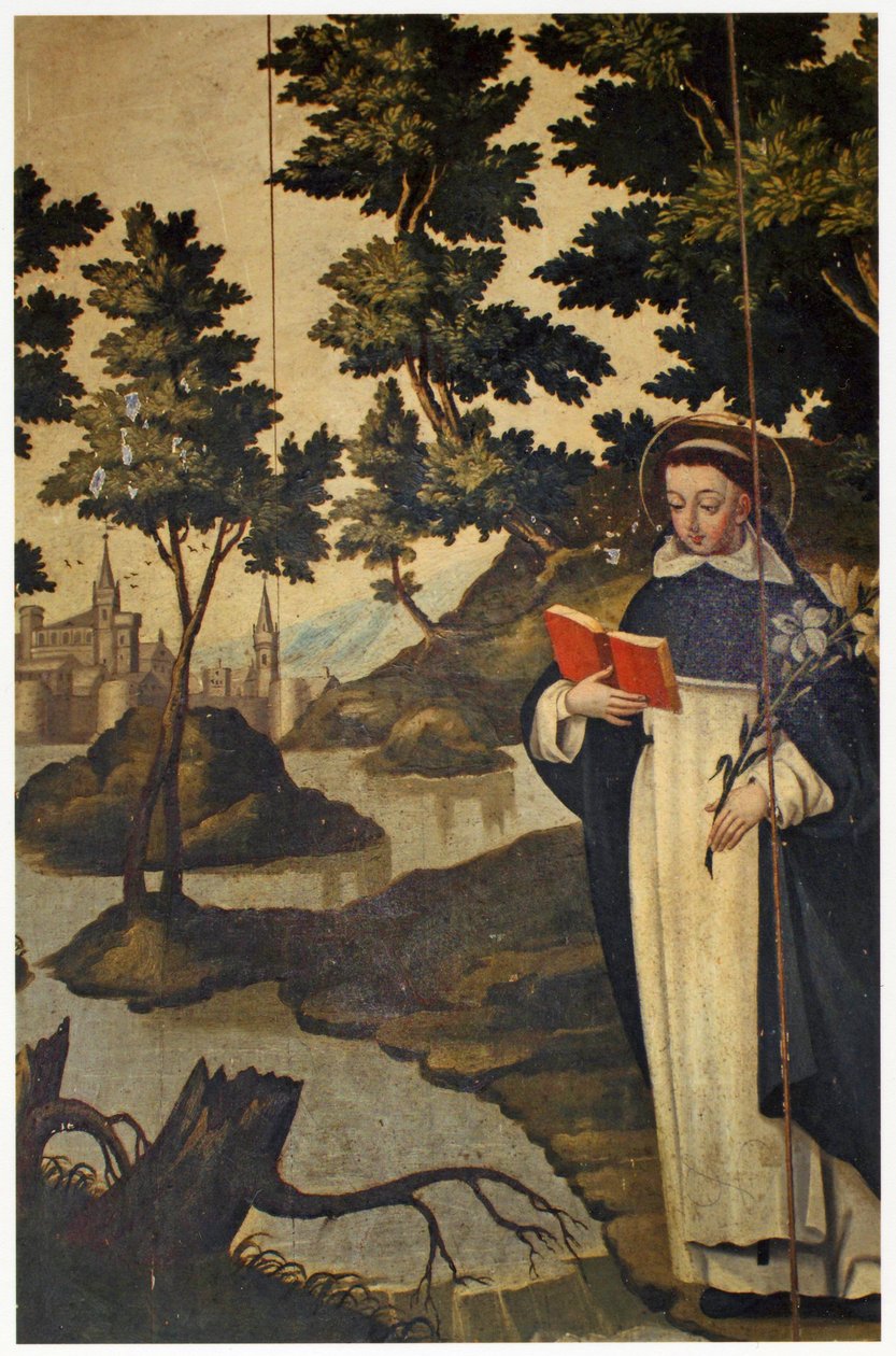 Św. Dominik trzymający lilię, XVII wiek autorstwa Spanish School