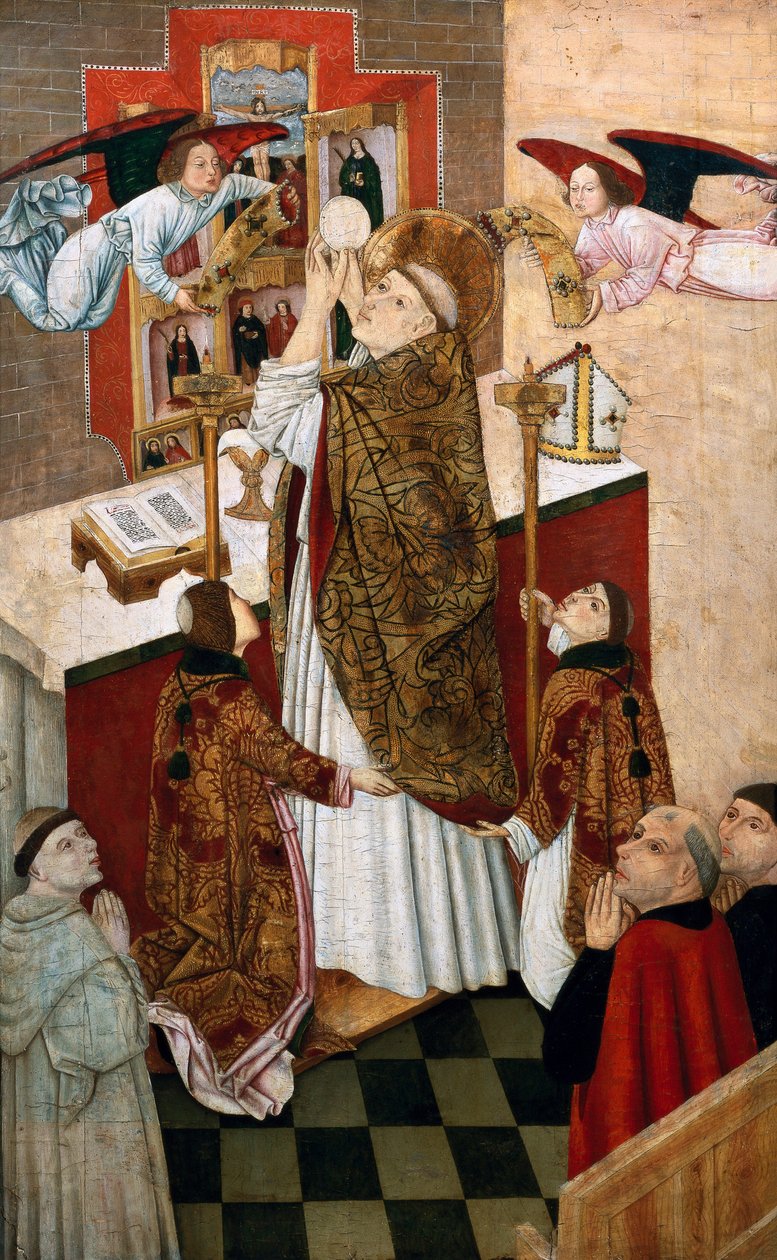Messe św. Marcina. Malarstwo Szkoły Kastylijskiej (olej na drewnie) autorstwa Spanish School