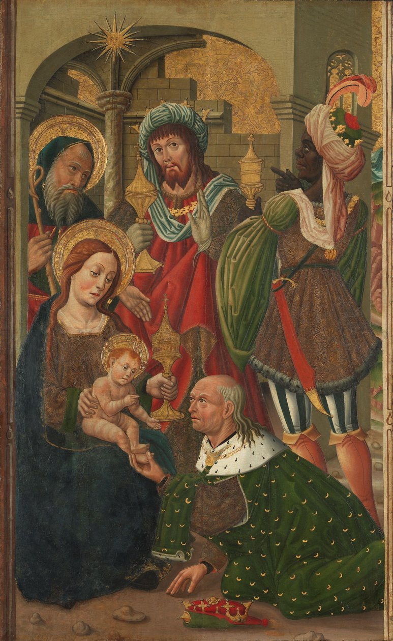 Pokłon królów, ok. 1490 r. (tempera na desce) autorstwa Spanish School