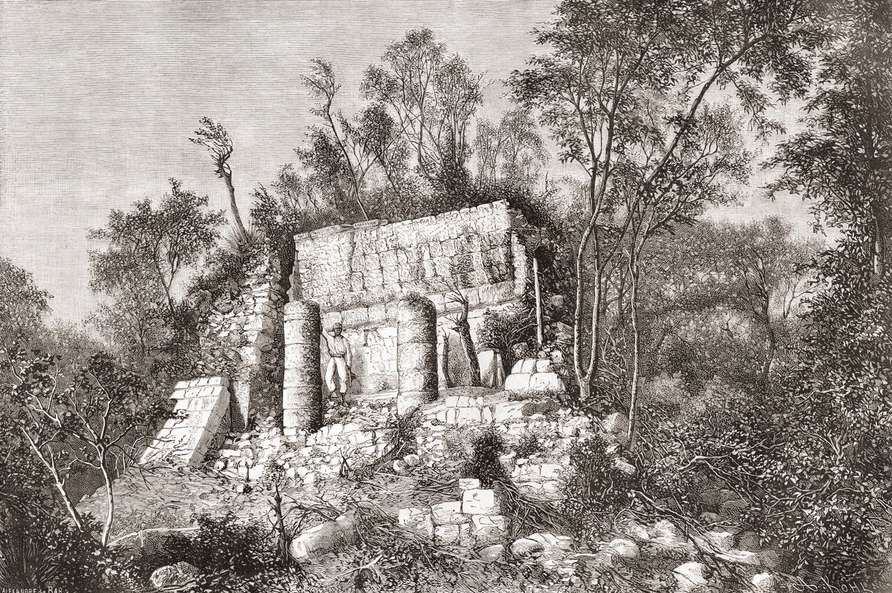 Boisko do piłki nożnej, Chichén Itzá, Jukatan, Meksyk autorstwa Spanish School