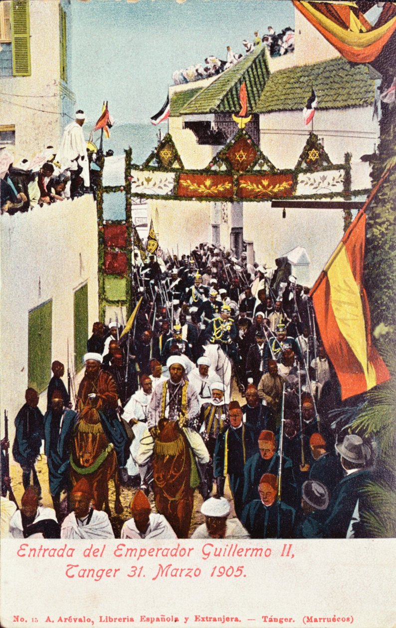 Wjazd cesarza Wilhelma II (1859-1941) do Tangeru, 31 marca 1905 autorstwa Spanish School