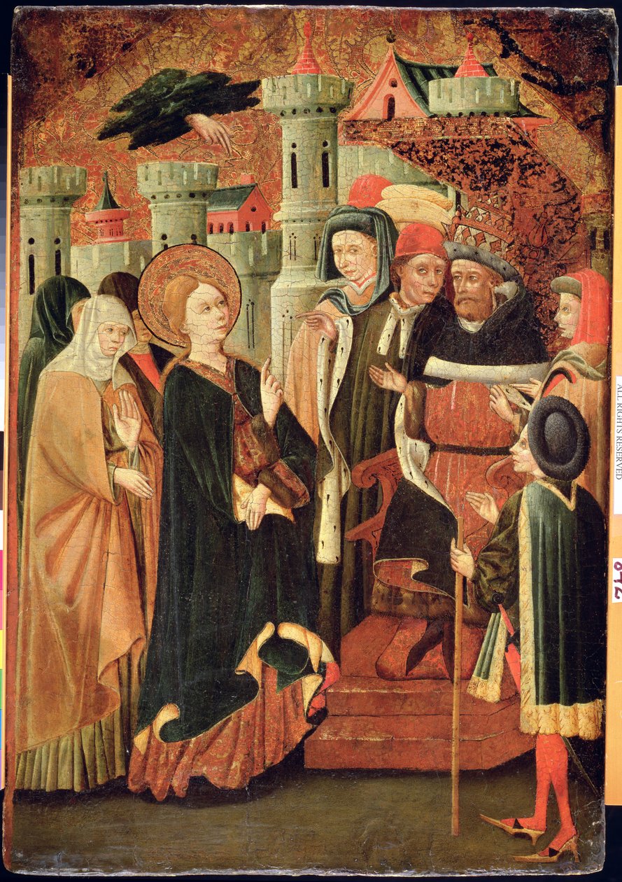 Uświęcenie kobiety (tempera na panelu) autorstwa Spanish School