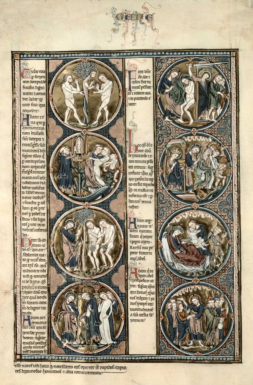 Biblia Toledo Moralisee f.7v autorstwa Spanish School