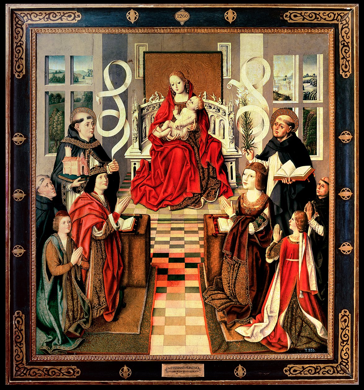 Dziewica królów katolickich, ok. 1490 (olej na desce) (szczegóły w 161527 i 3947) autorstwa Spanish School
