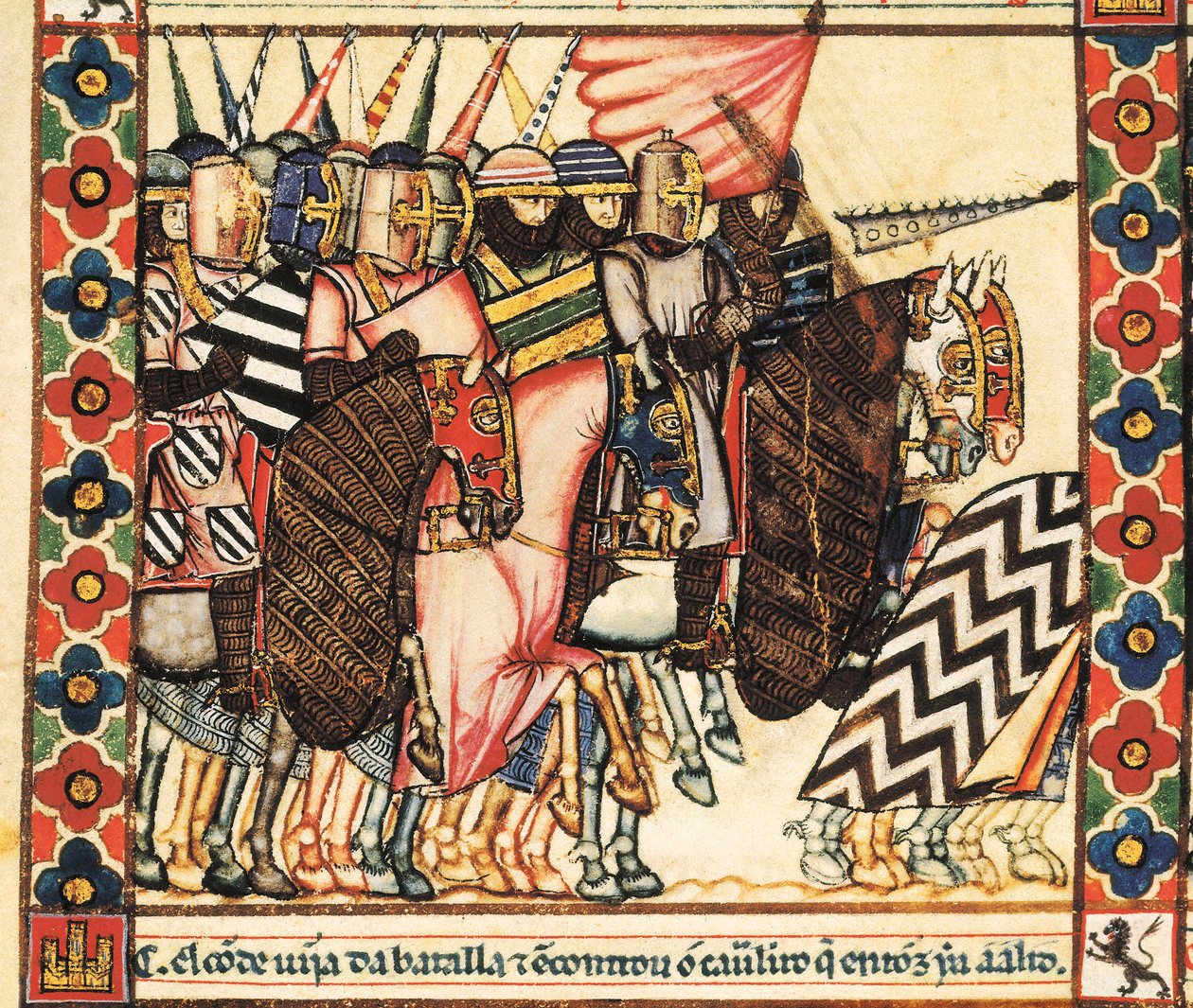 Bulla Plasencia, Pieśń 144, miniatura zaczerpnięta z kantyku Najświętszej Marii Panny autorstwa Spanish School