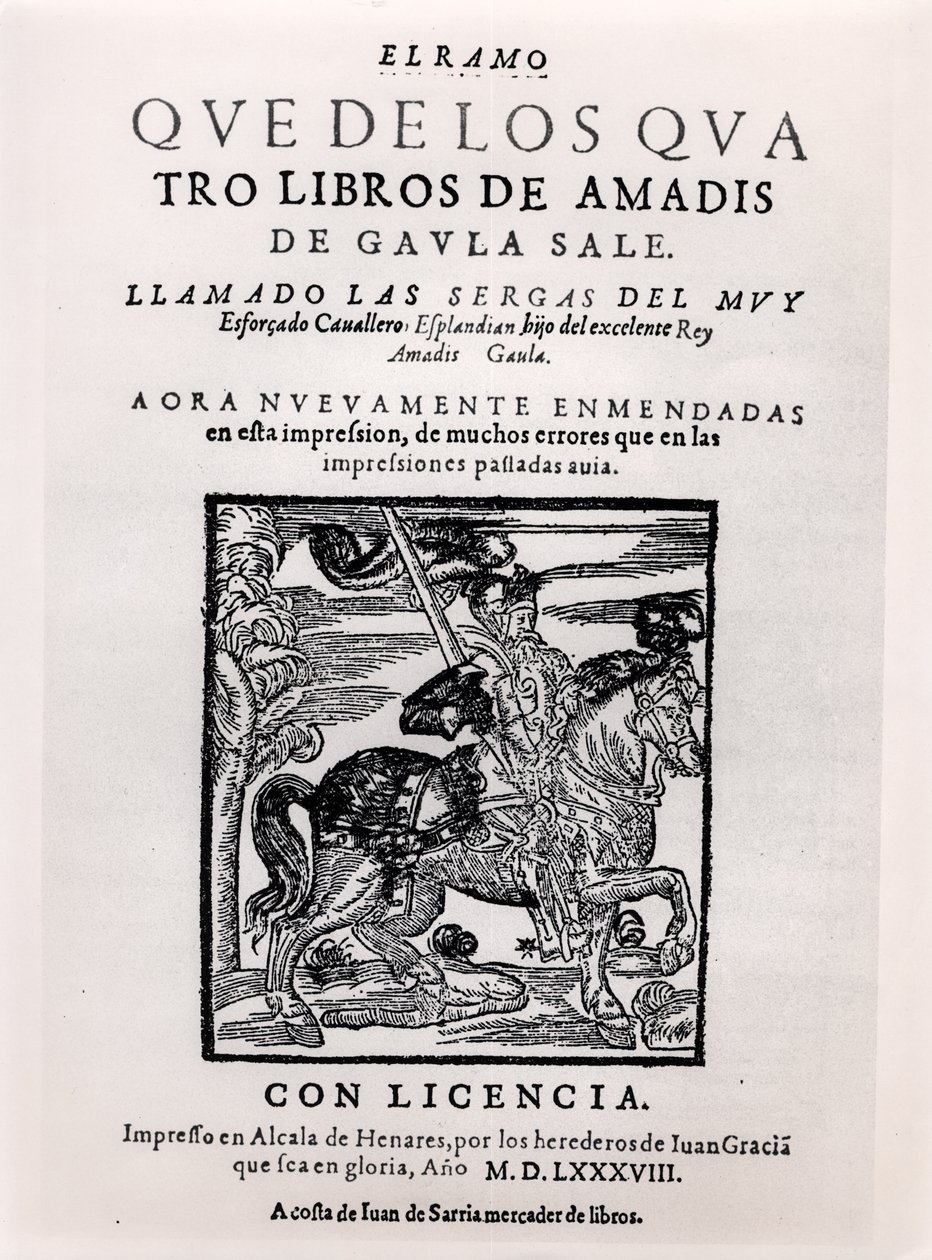 Strona tytułowa Amadis de Gaula, 1588 autorstwa Spanish School