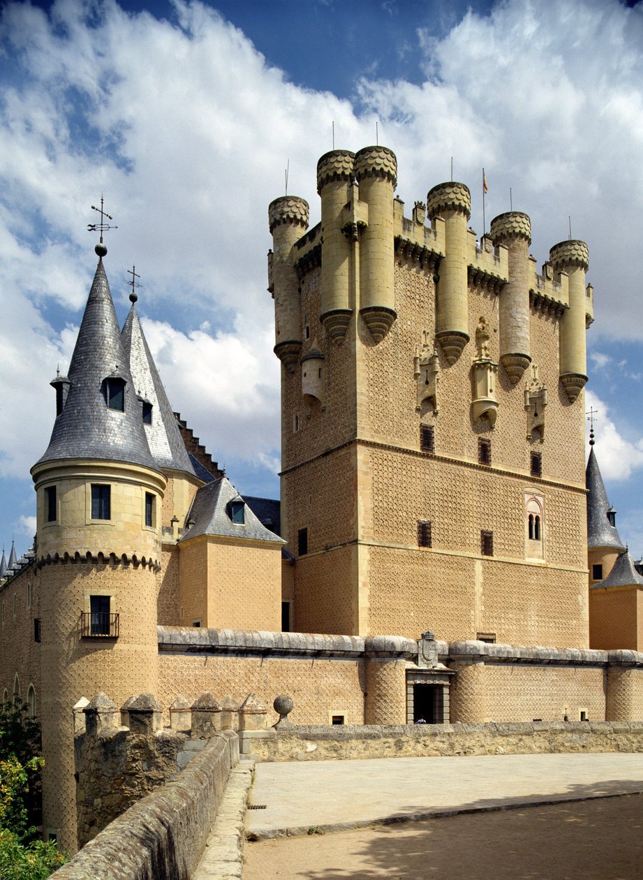 Widok wejścia do Alcazaru od północnego wschodu autorstwa Spanish School
