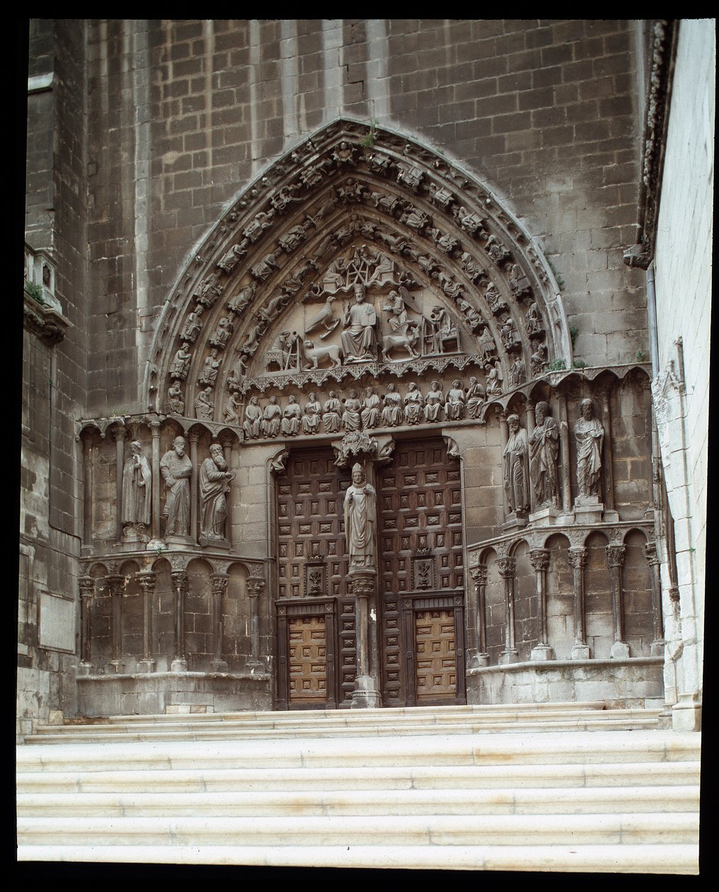 Widok portalu sakramentalnego (sarmental) katedry Santa Maria (Santa Maria) w Burgos autorstwa Spanish School