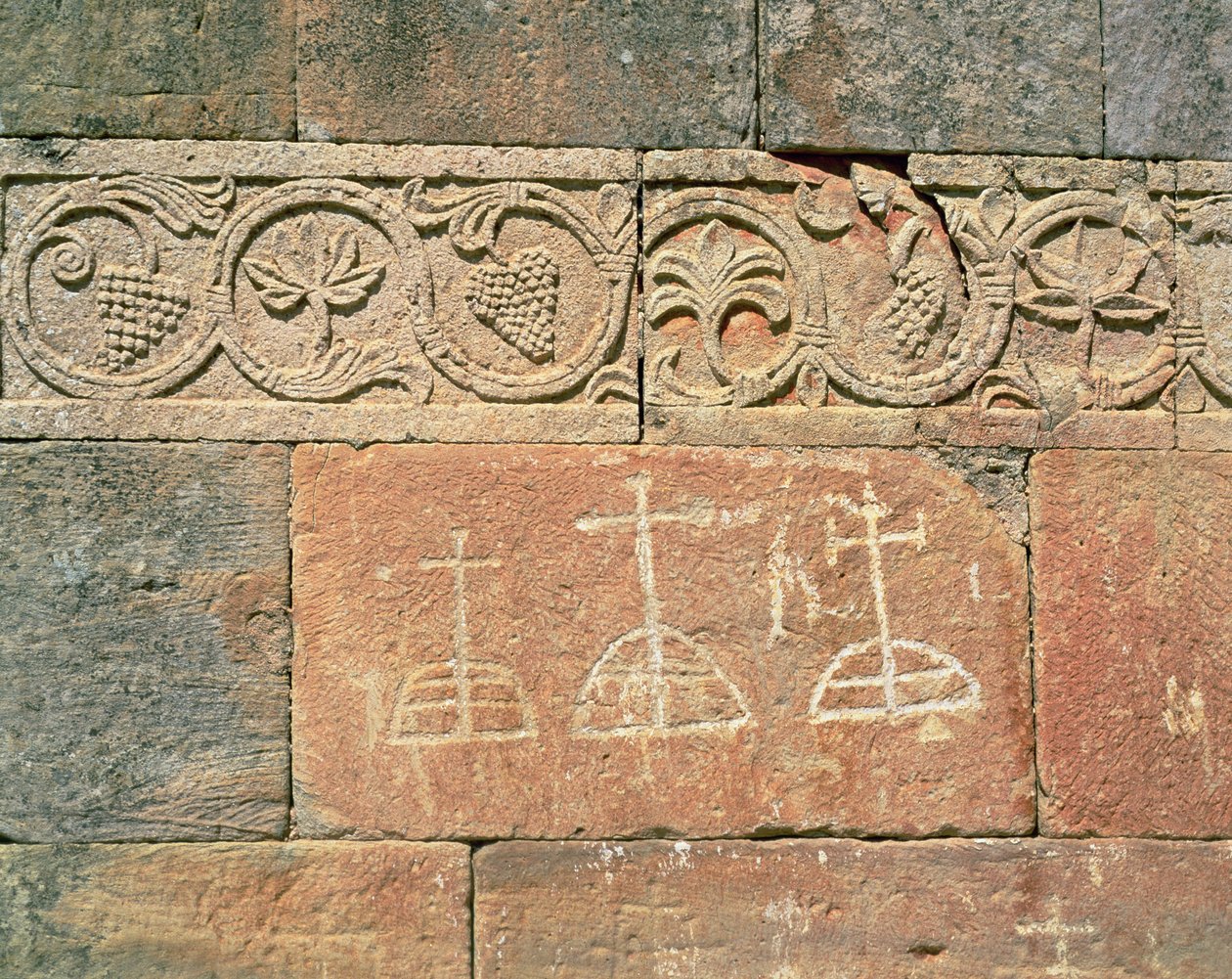 Fragment fryzu z fasady, Santa Maria de Lara, Quintanilla de las Vinas autorstwa Spanish School Spanish School