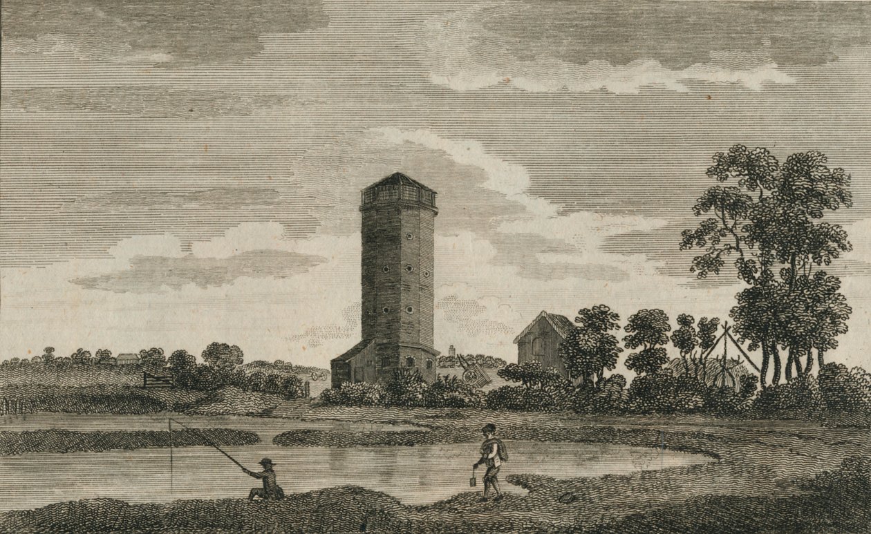 Starożytna wieża ciśnień w Hampshire, 1786 autorstwa Sparrow
