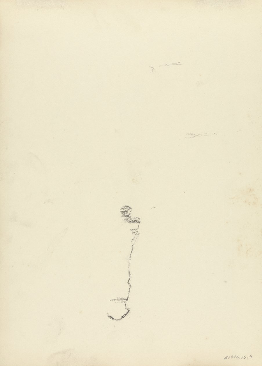 Studium dla Jaskini Złotego Cielca (grafit) (patrz 265077 dla recto) autorstwa Spencer Frederick Gore