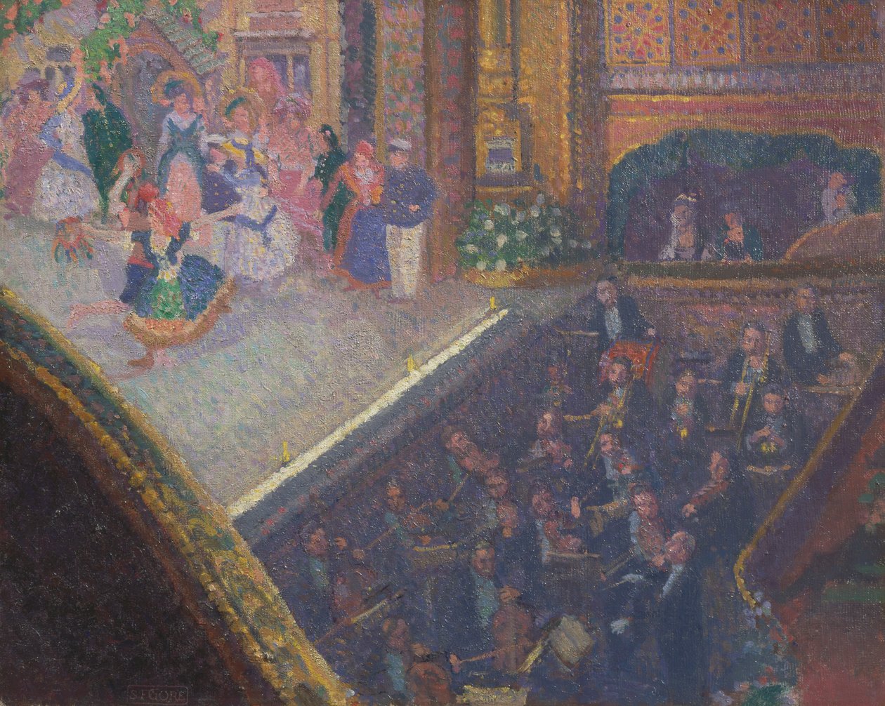 Scena baletowa z przedstawienia „Na piasku” autorstwa Spencer Frederick Gore
