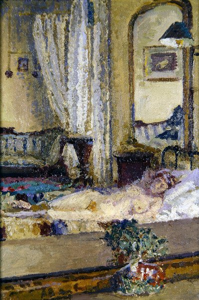 Wnętrze Camden Town (olej na płótnie) autorstwa Spencer Frederick Gore