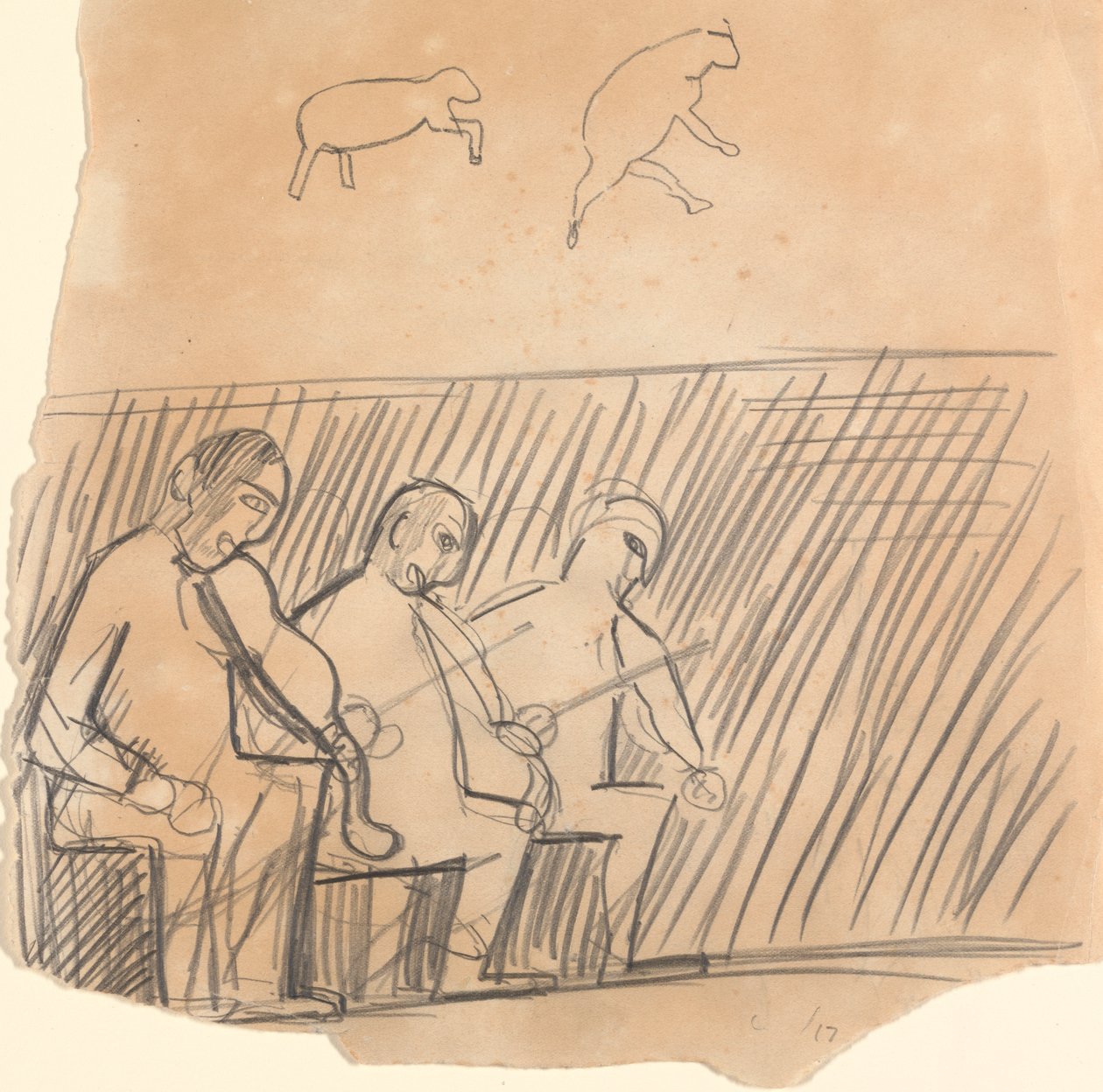 Caverna do Bezerro de Ouro: Estudo de Músicos e Animalspolish autorstwa Spencer Frederick Gore