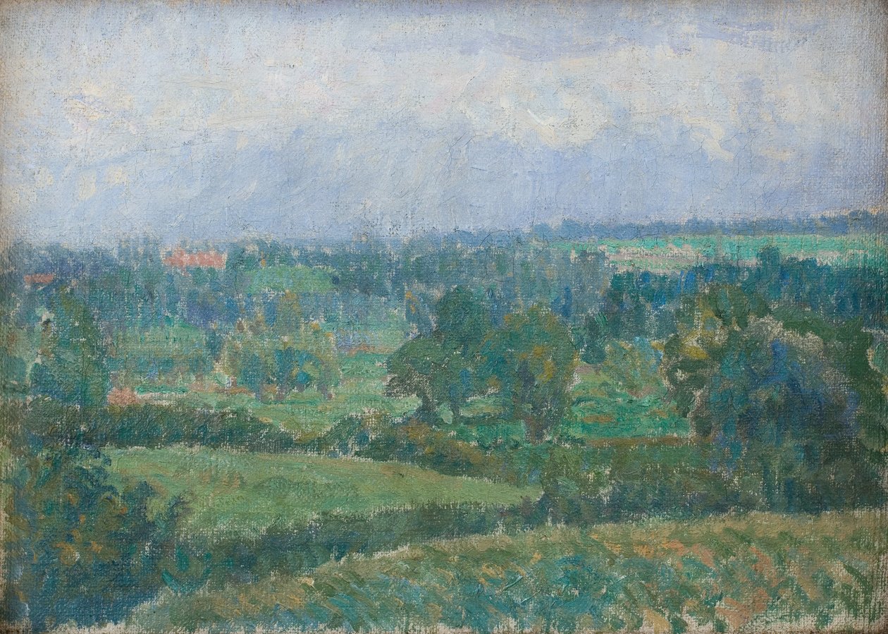 Krajobraz wiejski, ok. 1909-10 (olej na płótnie) autorstwa Spencer Frederick Gore
