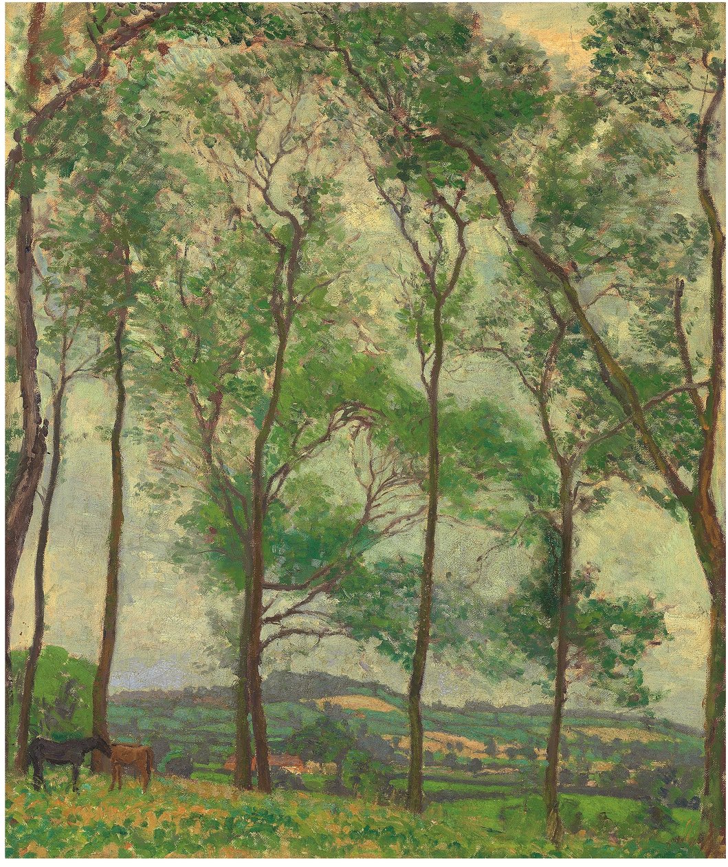 Krajobraz Somerset, niedaleko Applehayes, ok. 1910 (olej na płótnie) autorstwa Spencer Frederick Gore