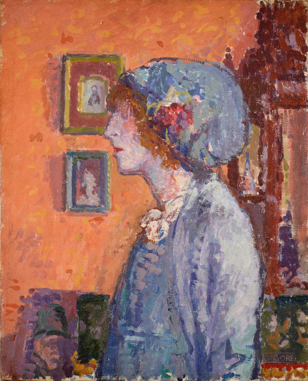 Portret żony artysty, Mollie Kerr, 1911. autorstwa Spencer Gore