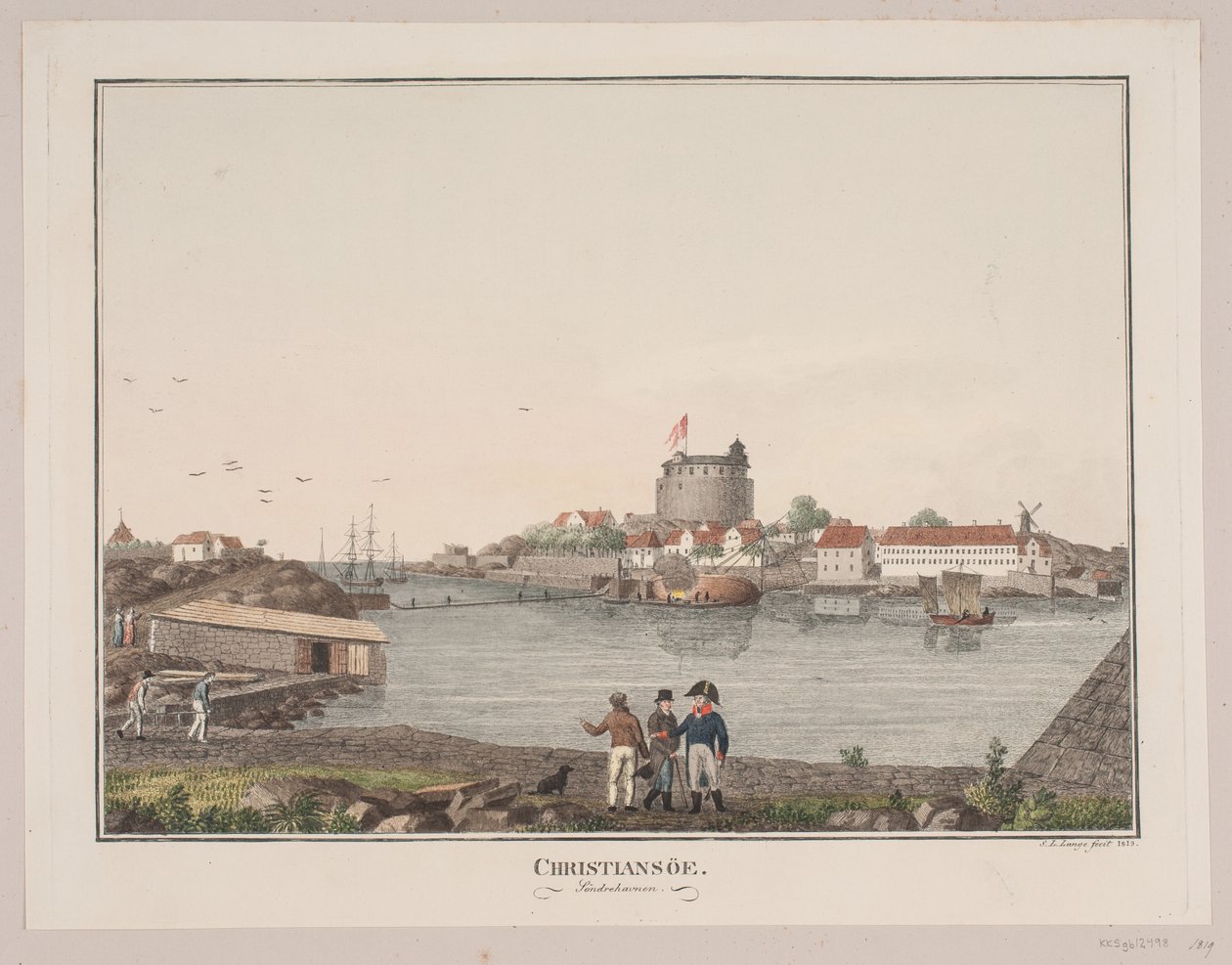 Christiansø. Port południowy autorstwa Søren L. Lange