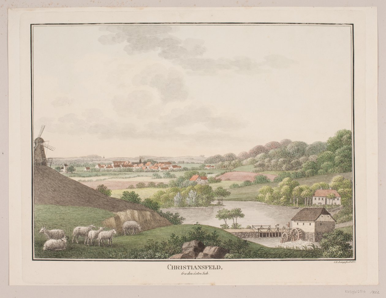 Christiansfeld, od strony wschodniej autorstwa Søren L. Lange